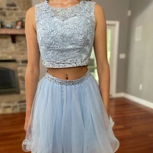 Blue homecoming dress